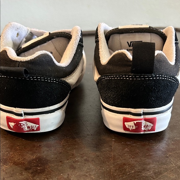 Vans Knu Skool Black and White Low-Top Skate Sneakers - Picture 10 of 14